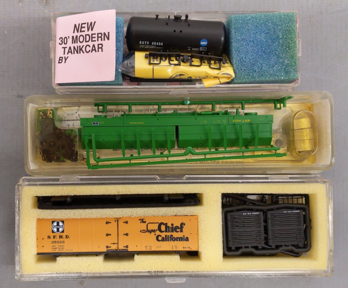 Roundhouse & Other N Scale Assorted Freight Car Kits [11] VG/Box