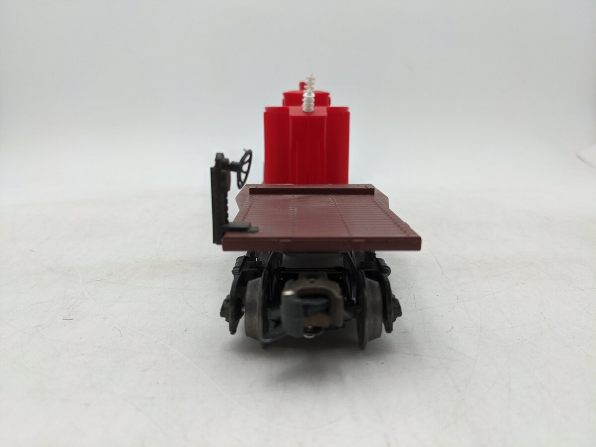 Lionel 6-9233 O Gauge 4 Truck Depressed Center Flatcar with Transformer EX