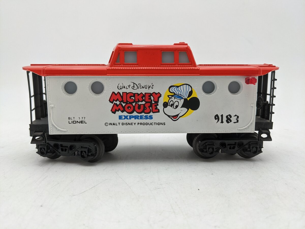 Lionel 6-9183 O Gauge Mickey Mouse Illuminated Caboose EX