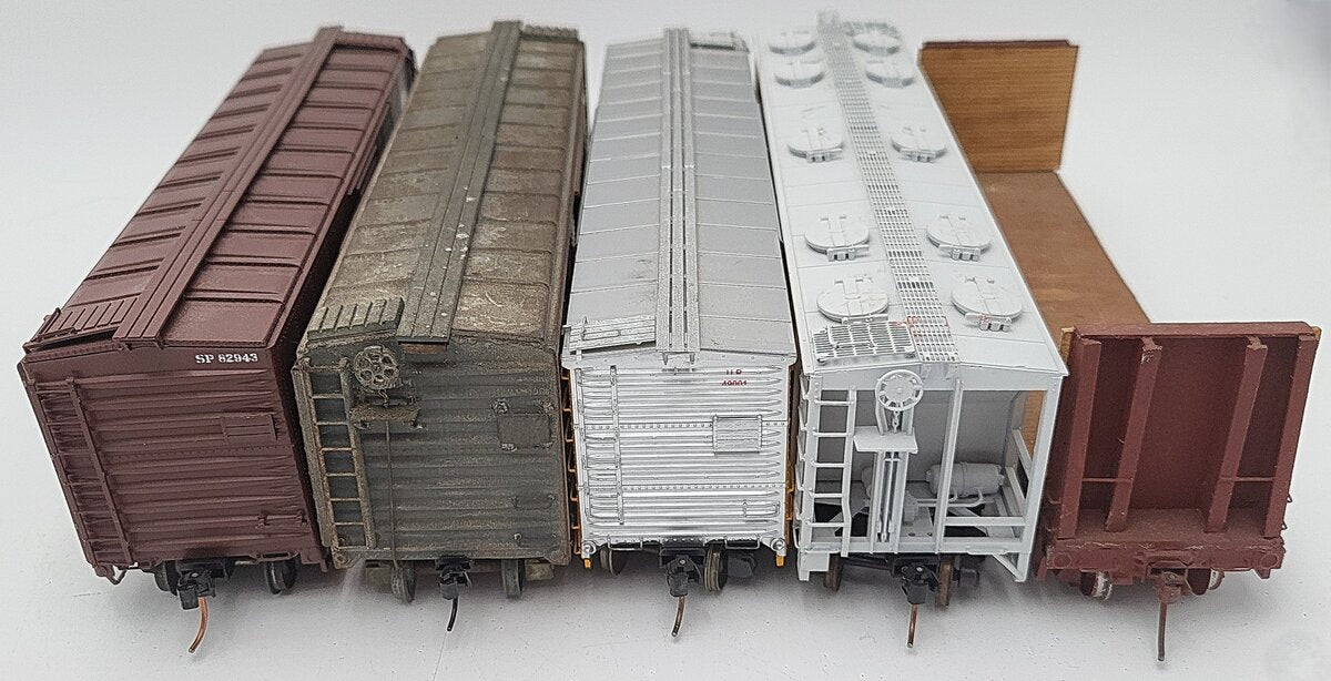 S-Helper & Other S Scale Assorted Freight Cars: 18170, 49001, 21827, 29046 [5] EX
