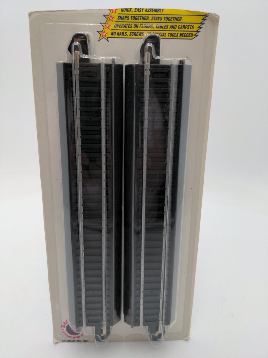Bachmann 44411 HO Scale Steel Alloy 9" Straight E-Z Track Sections (Pack of 4) LN/Box