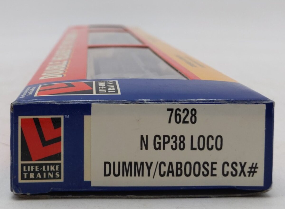 Life Like 7628 39162 N Scale CSX GP38 Locomotive, Dummy Unit & Caboose LN/Box