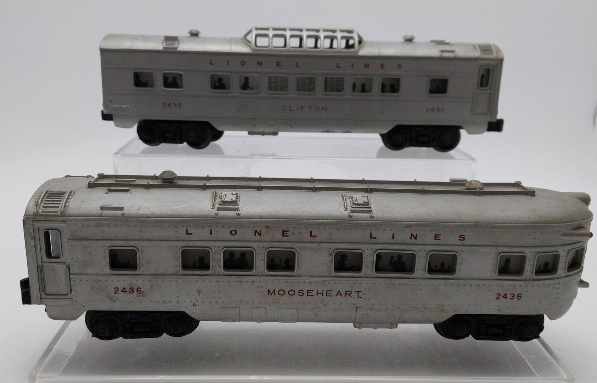 Lionel  Vintage O Lionel Lines Illuminated Passenger Cars #2436 #2432 [2] EX