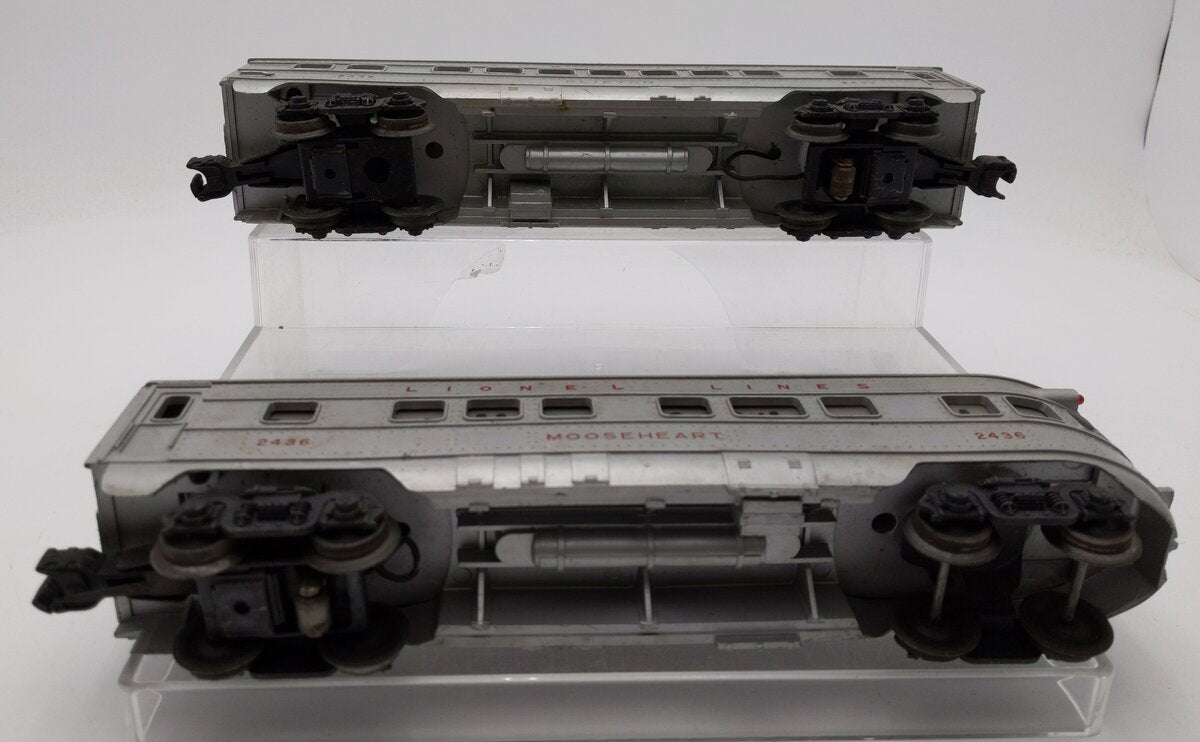 Lionel  Vintage O Lionel Lines Illuminated Passenger Cars #2436 #2432 [2] EX