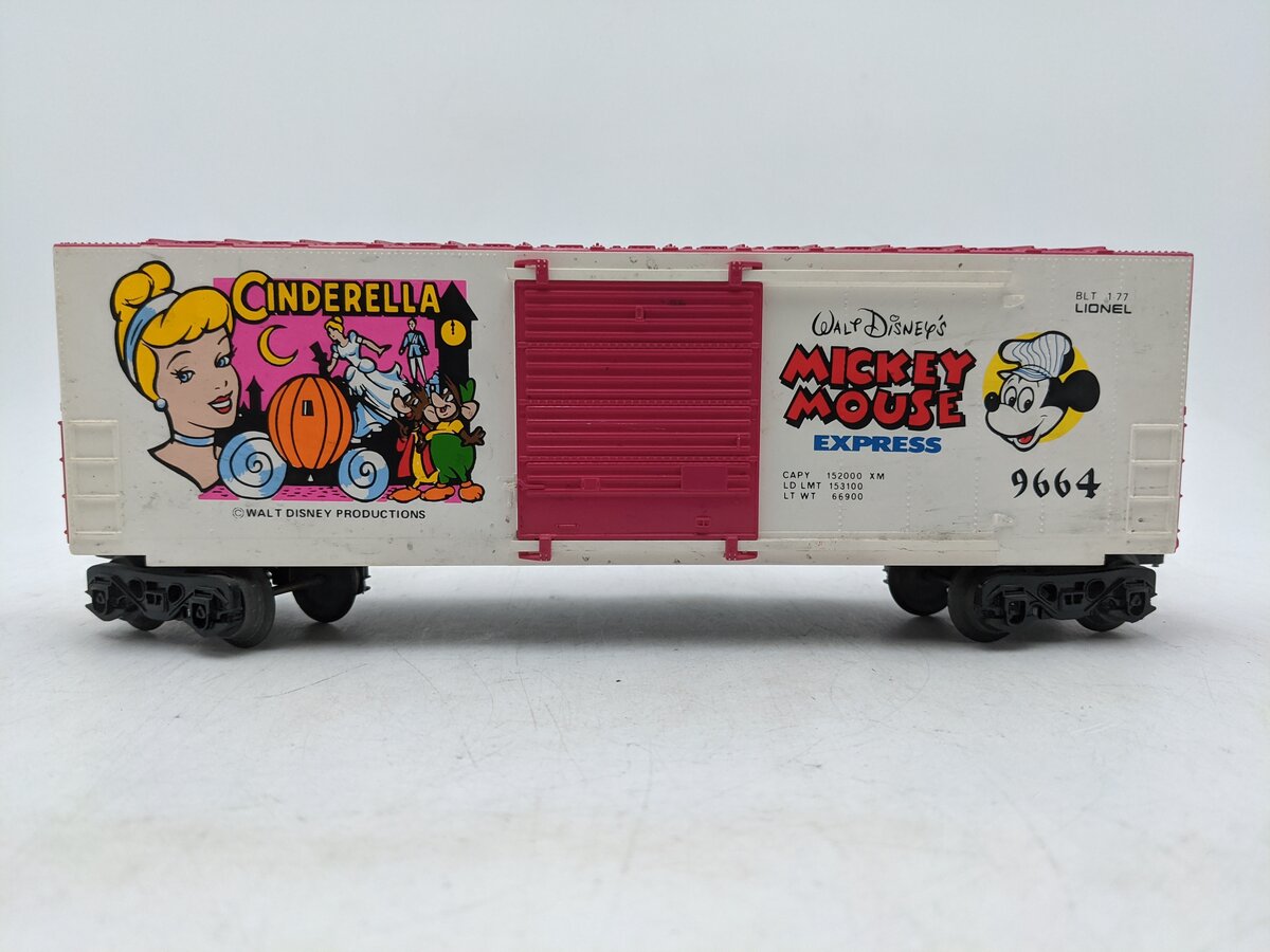 Lionel 6-9664 O Gauge Disney Cinderella Hi-Cube Boxcar EX