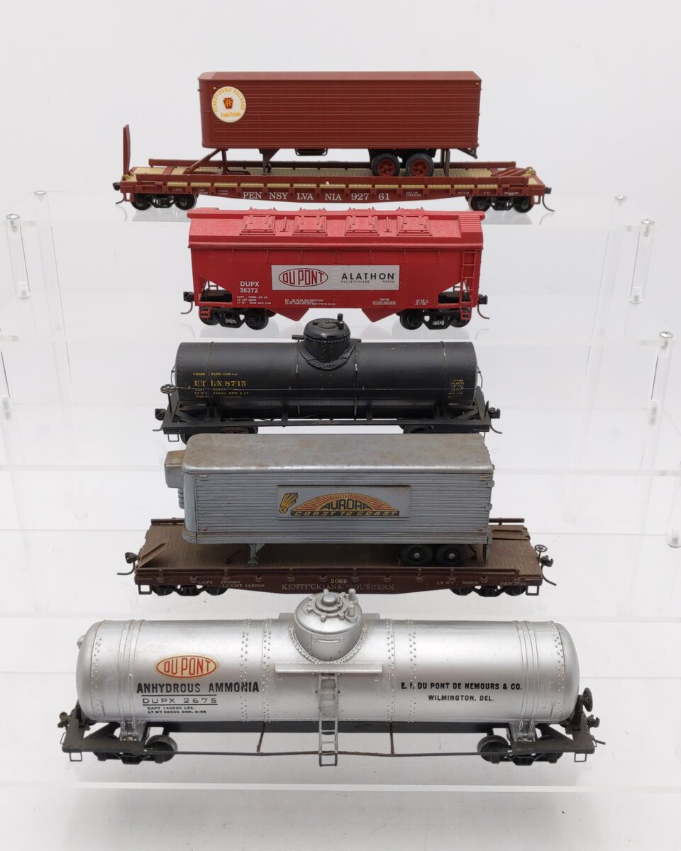 S-Helper, Lehigh Valley Models, & Others Assorted S Scale Freight Cars [5] EX