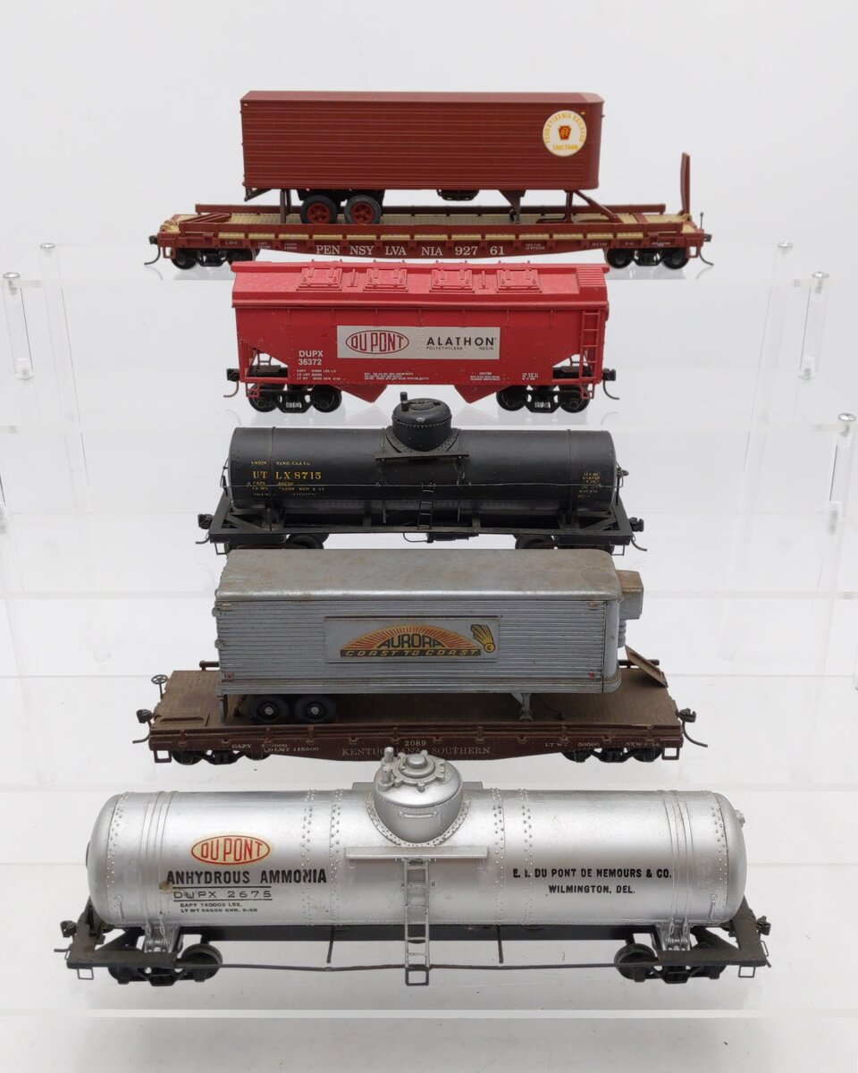 S-Helper, Lehigh Valley Models, & Others Assorted S Scale Freight Cars [5] EX