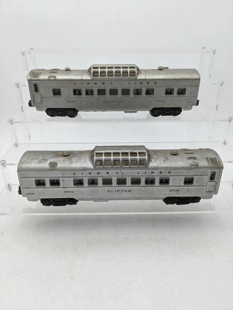 Lionel 2432 Vintage O Lionel Lines Clifton Illuminated Vista Dome Car [2] VG