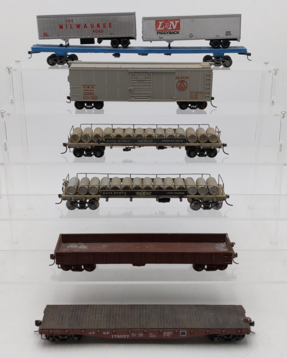 Generic Custom Assorted S Scale Freight Cars [6] EX