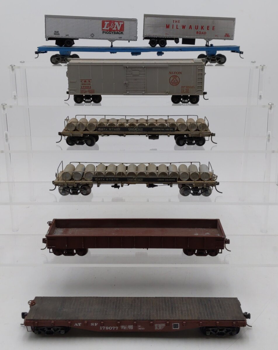 Generic Custom Assorted S Scale Freight Cars [6] EX