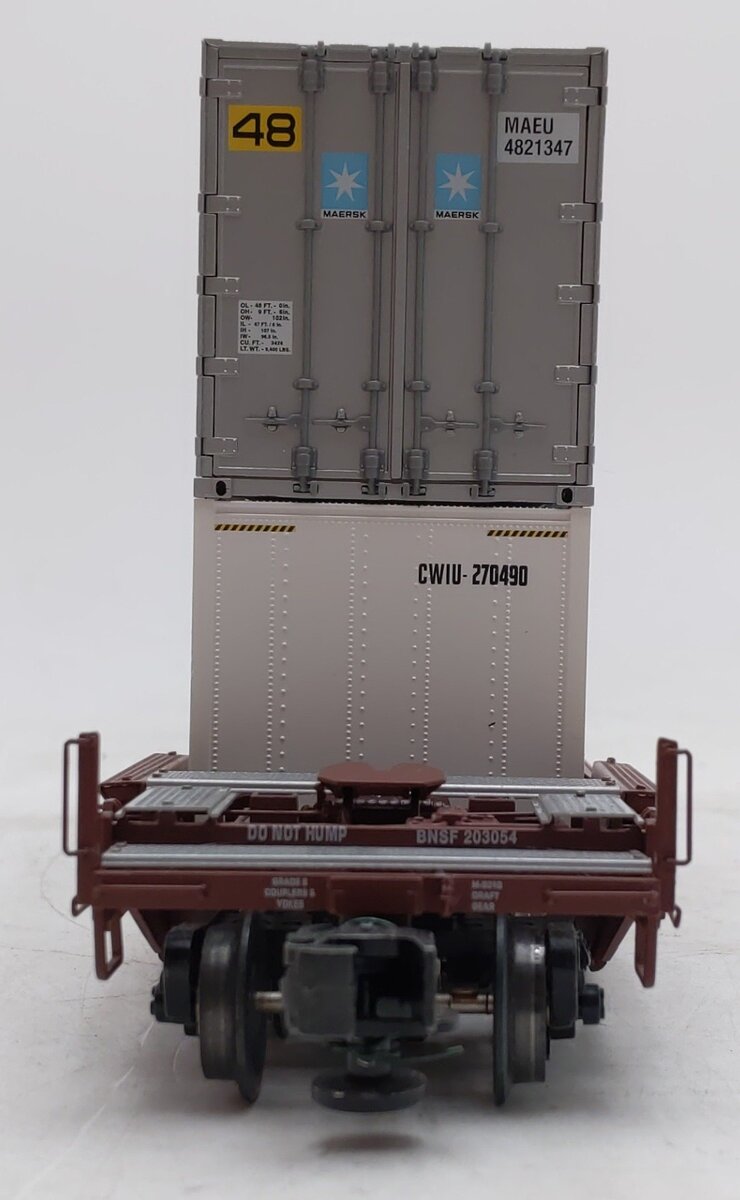 Lionel 6-85068 O Burlington Northern Santa Fe Husky Stack with EOT #203054 EX/Box