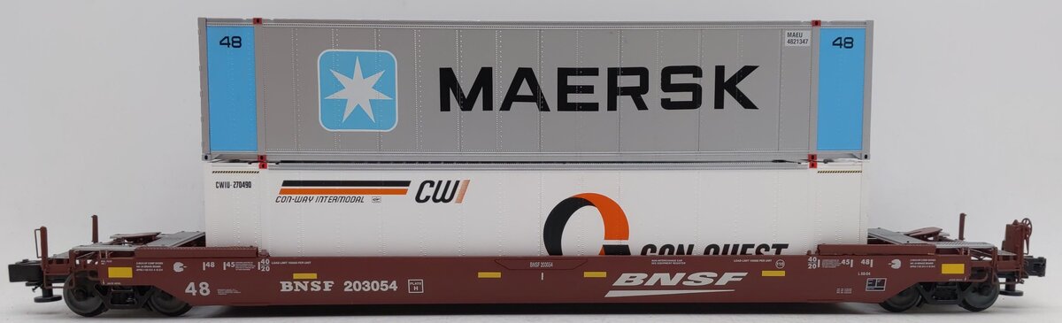 Lionel 6-85068 O Burlington Northern Santa Fe Husky Stack with EOT #203054 EX/Box
