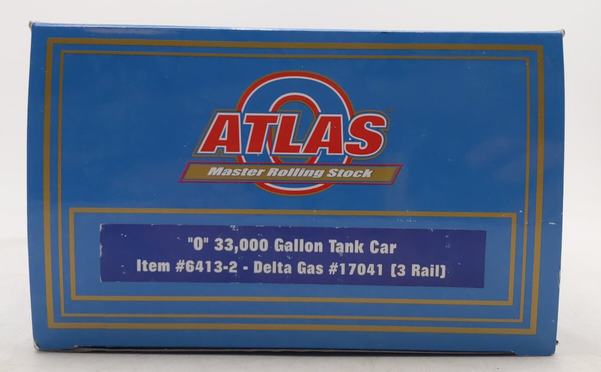 Atlas 6413-2 O Gauge Delta Gas 33,000 Gallon Tank Car #17041 (3-Rail) EX/Box