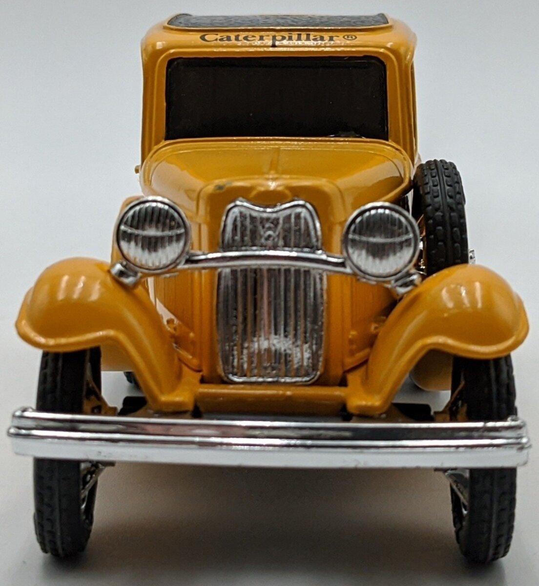 Ertl 2432 1932 Ford Delivery Van Panel Bank - Caterpillar Colors NIB