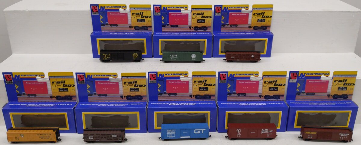 Life-Like N Scale Assorted Boxcars [8] EX/Box