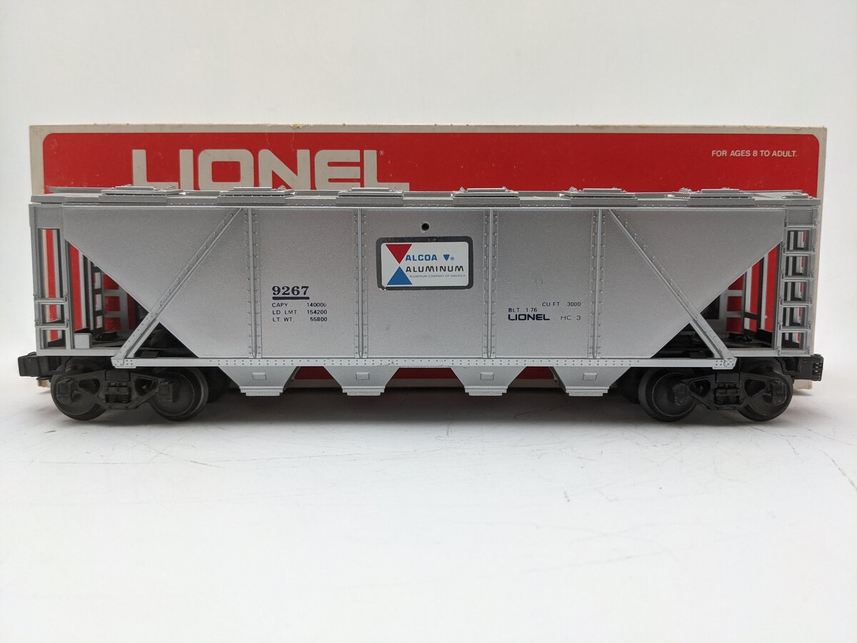 Lionel 6-9267 O Gauge Alcoa Covered Hopper EX/Box