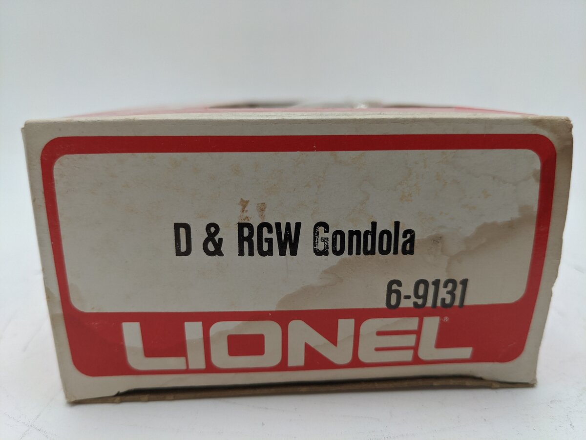 Lionel 6-9131 O Gauge Denver and Rio Grande Western Long Gondola (Orange) EX/Box