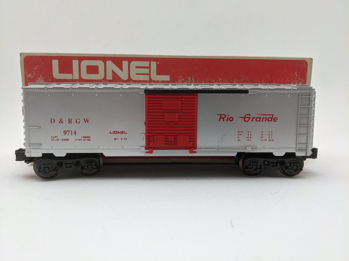 Lionel 6-9714 O Gauge Denver & Rio Grande Western Box Car EX/Box
