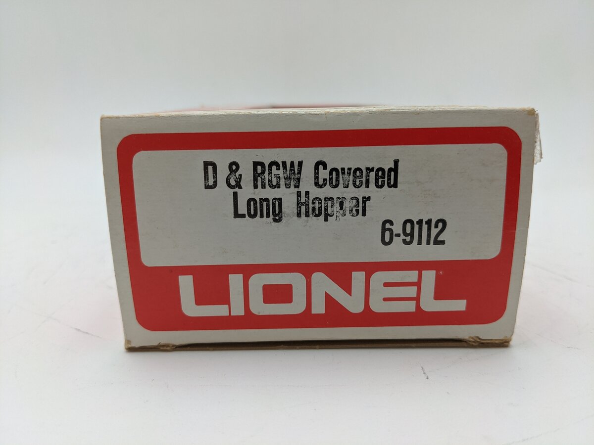 Lionel 6-9112 O Gauge Denver & Rio Grande Western Covered Long Hopper EX/Box