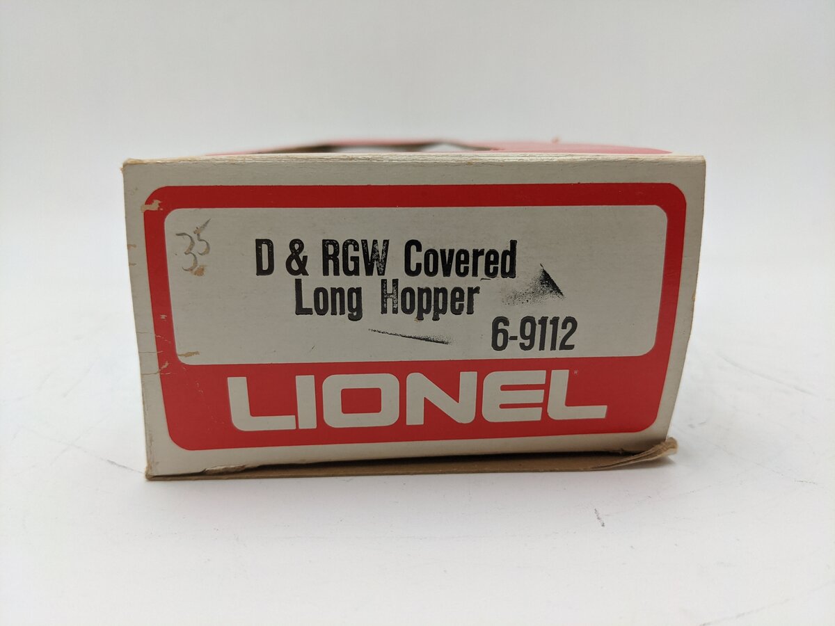 Lionel 6-9112 O Gauge Denver & Rio Grande Western Covered Long Hopper EX/Box