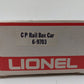 Lionel 6-9703 O Gauge CP Rail Red Box Car EX/Box