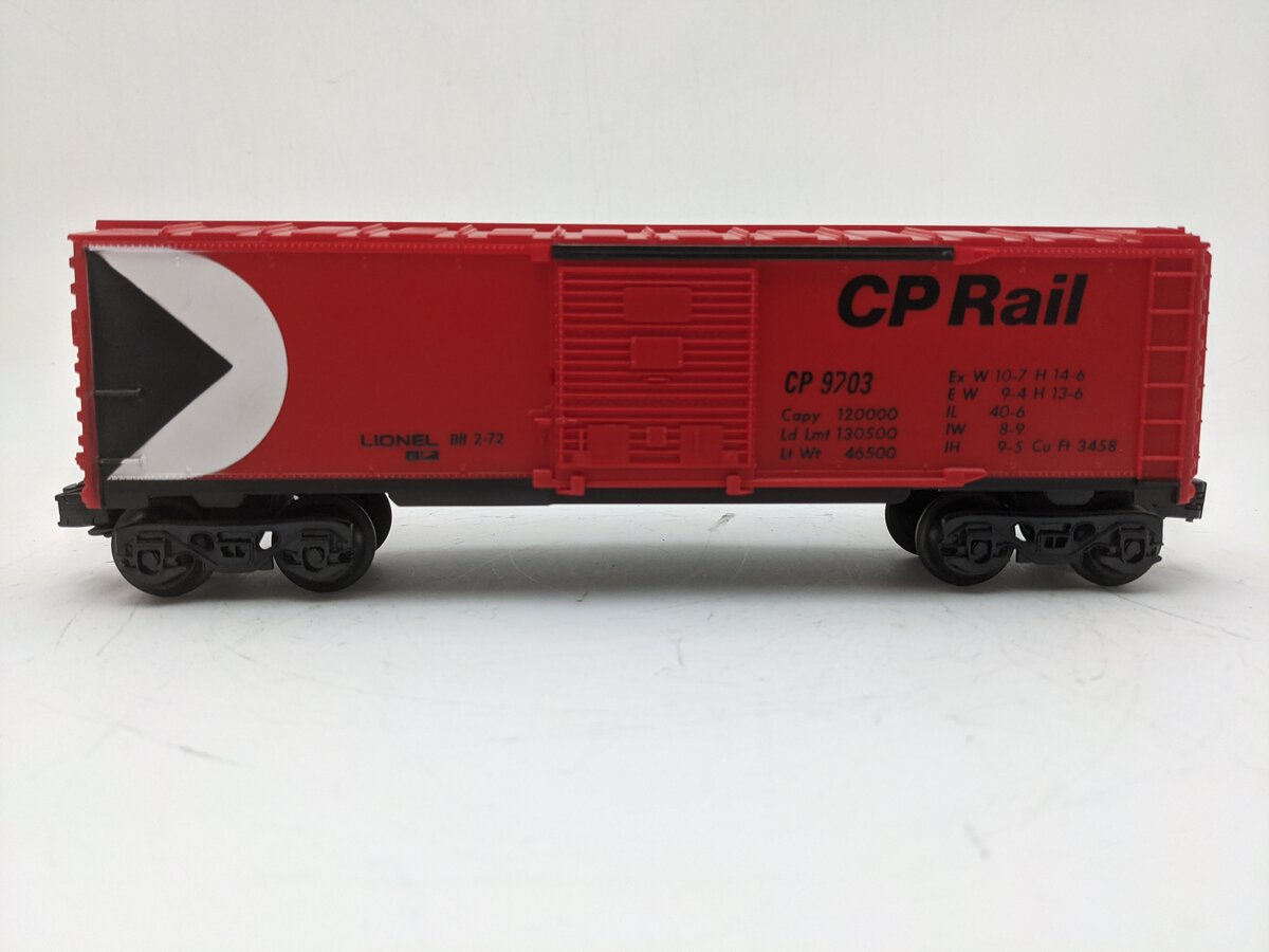Lionel 6-9703 O Gauge CP Rail Red Box Car EX/Box