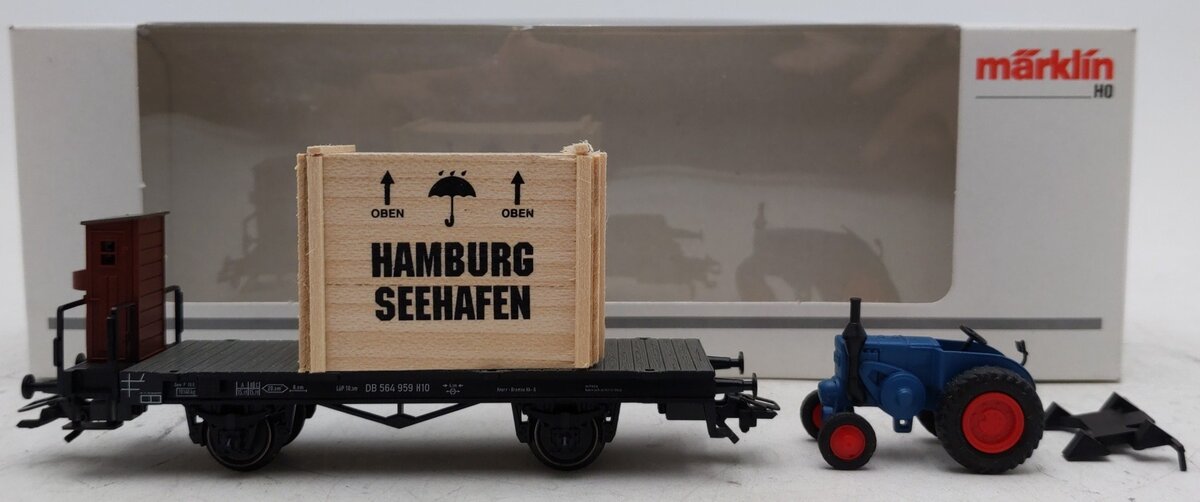 Marklin 46843 Flatcar w/Tractor EX/Box