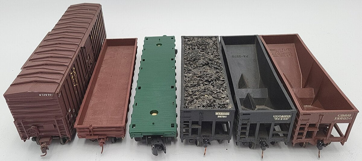 American Flyer & Other S Scale Assorted Freight Cars: 2003, 36180, 28001 [6] EX