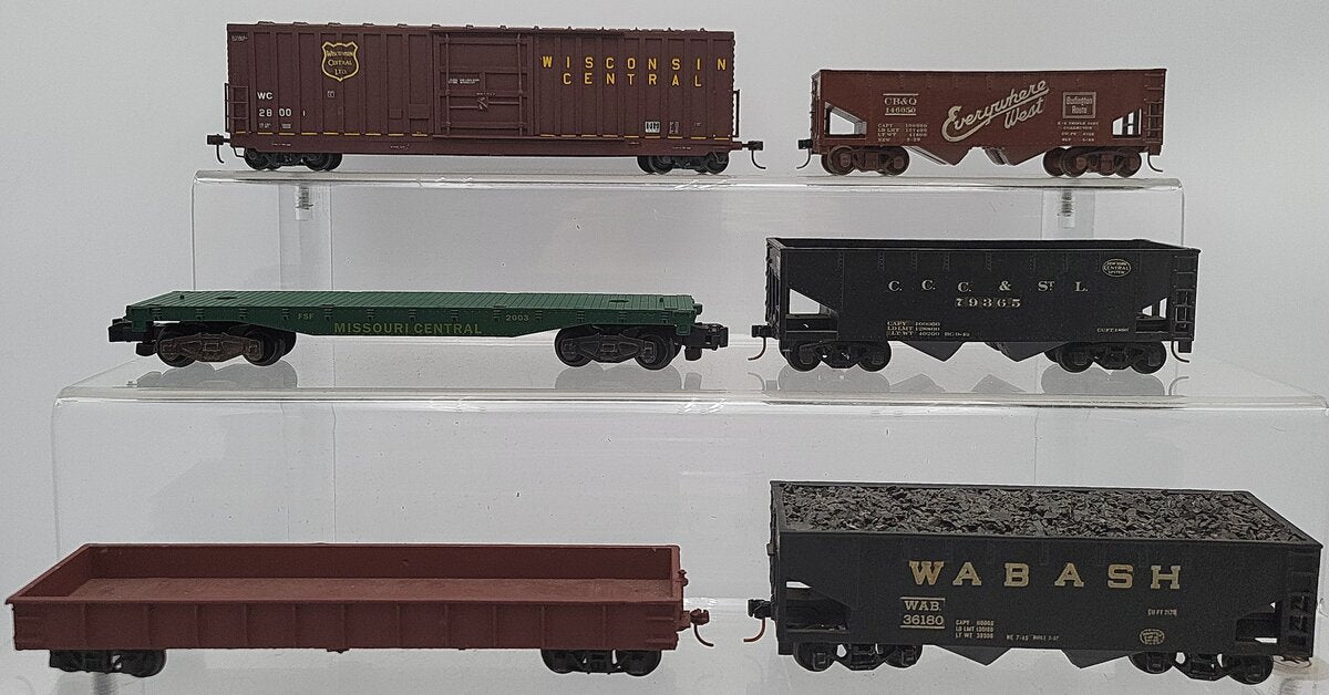 American Flyer & Other S Scale Assorted Freight Cars: 2003, 36180, 28001 [6] EX