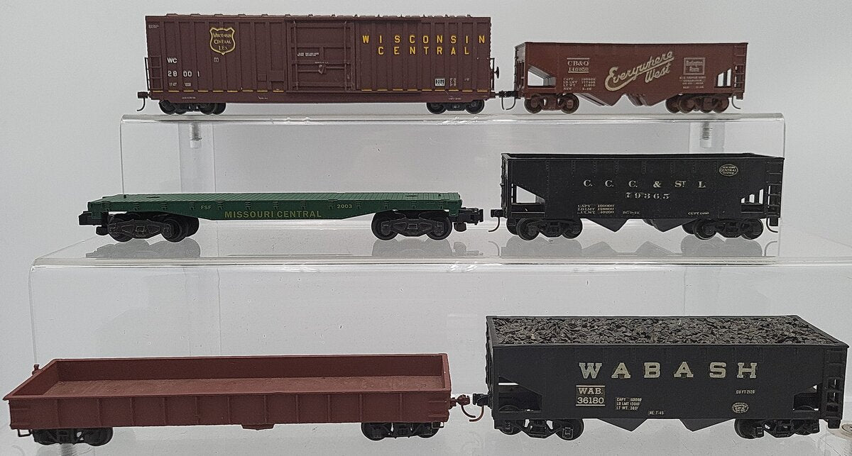 American Flyer & Other S Scale Assorted Freight Cars: 2003, 36180, 28001 [6] EX