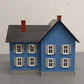 MTH 30-9046 O Gauge Assembled Farm House Blue W/Gray Shutters EX