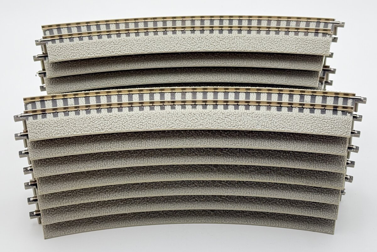 American Flyer 6-49853 S Gauge FasTrack 40" Diameter Curved Track Sections (15) VG