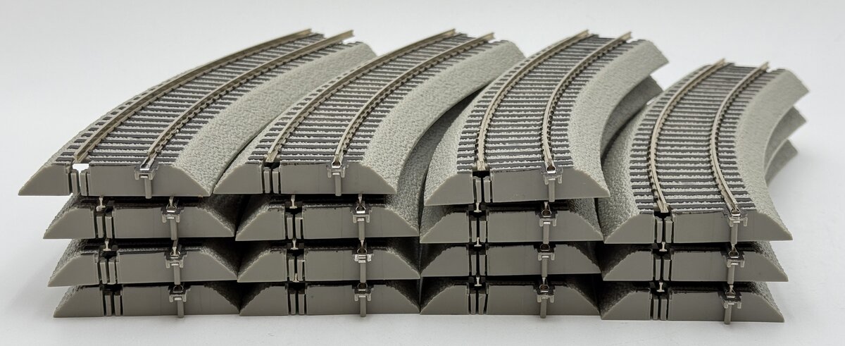 American Flyer 6-49853 S Gauge FasTrack 40" Diameter Curved Track Sections (15) VG