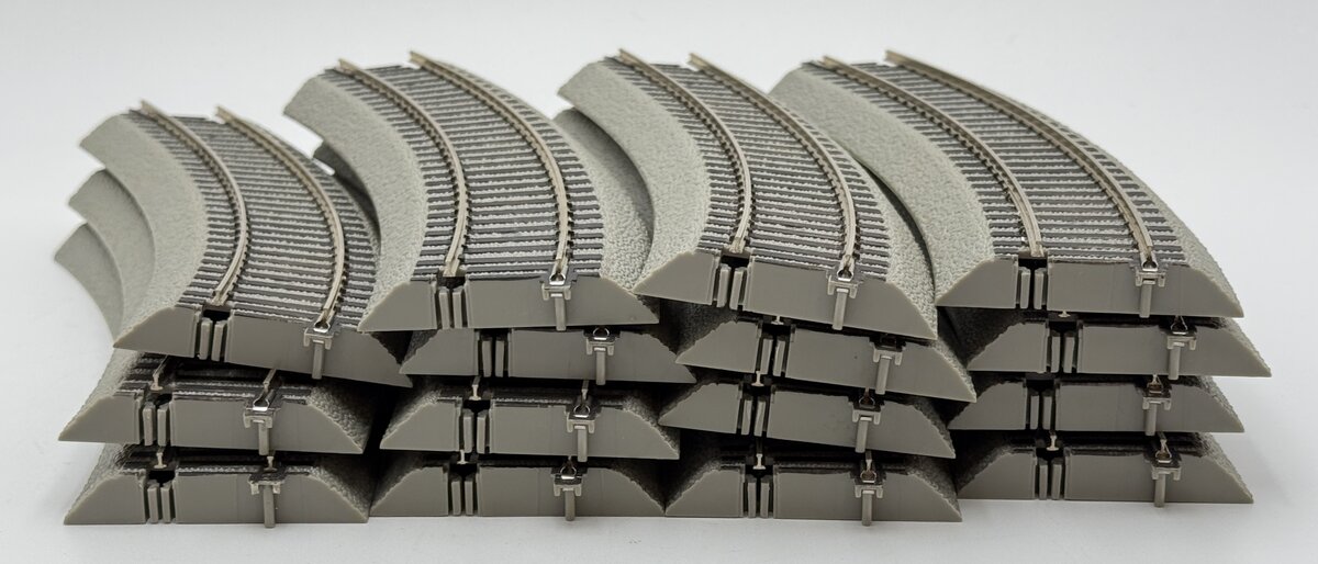American Flyer 6-49853 S Gauge FasTrack 40" Diameter Curved Track Sections (15) VG