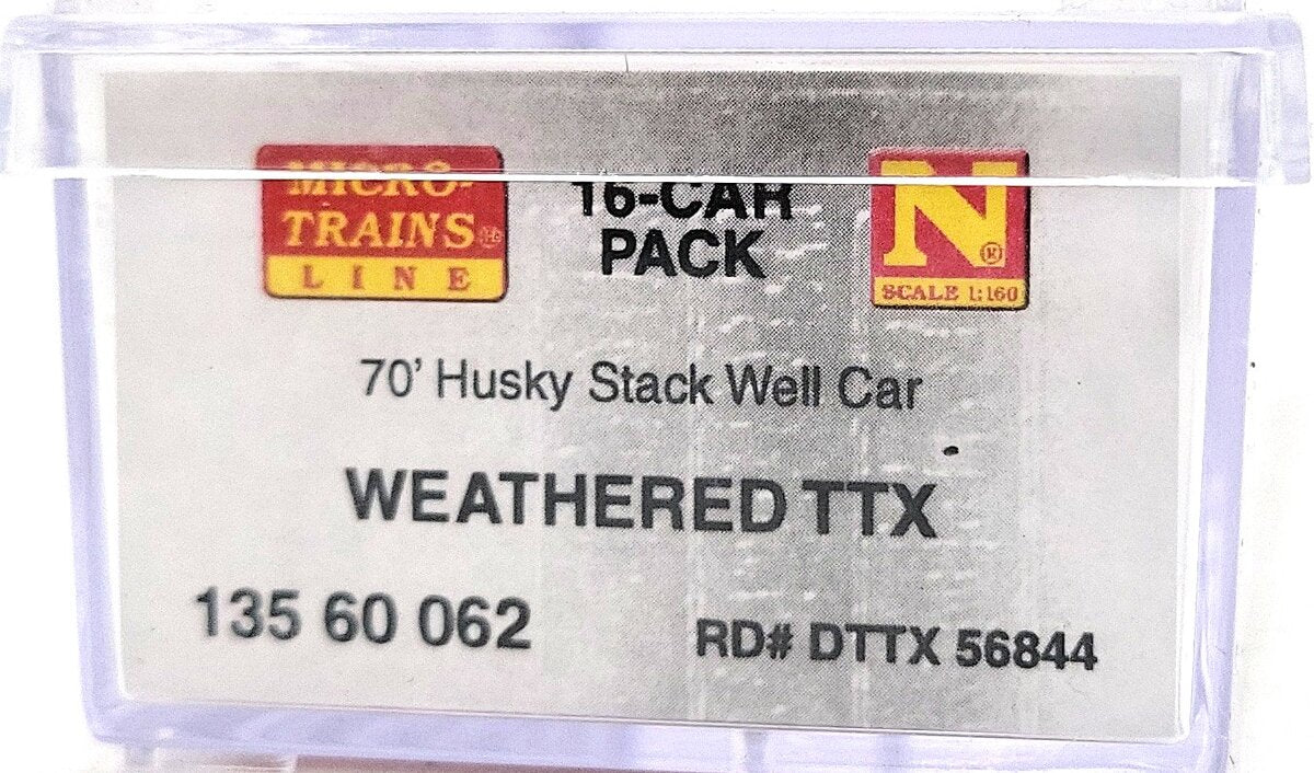 Micro-Trains 13560062 N TTX Weathered 70' Husky Stack Well Car w/48' Well #56844 LN/Box