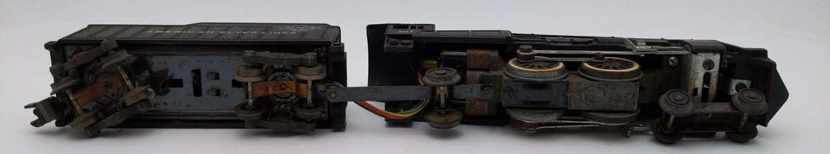 American Flyer 307 S Vintage Reading 4-4-2 Steam Locomotive & Tender VG