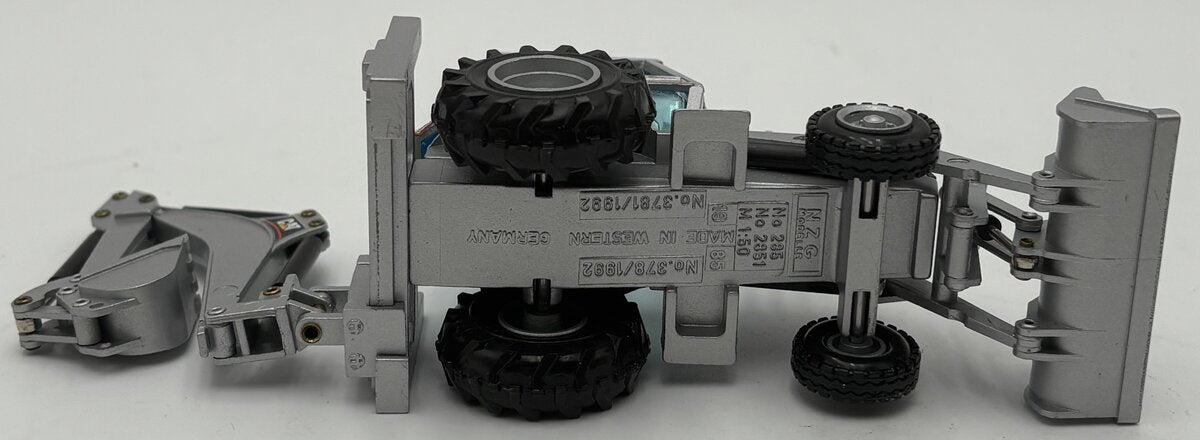 NZG 2851 1:50 Caterpillar 428 Backhoe Loader - Silver Edition LN/Box