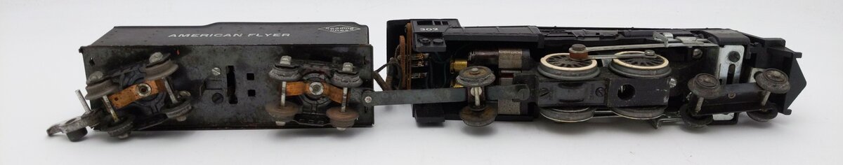 American Flyer 302 Vintage S Reading 4-4-2 Atlantic Steam Locomotive & Tender EX