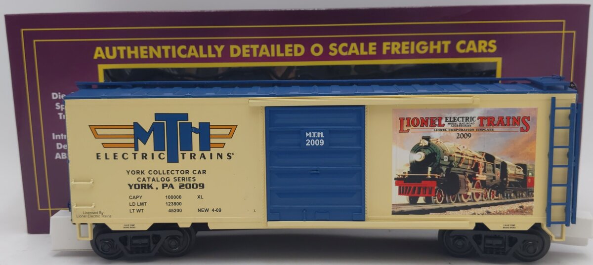 MTH 20-93458 O Gauge TCA Spring York 2009 40' Boxcar EX/Box