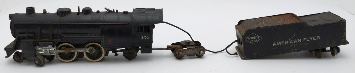 American Flyer 300 Vintage S Reading 4-4-2 Atlantic Steam Locomotive & Tender