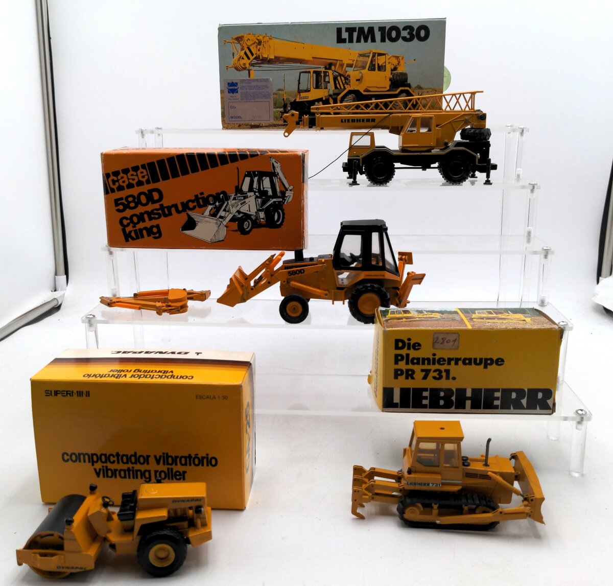Conrad & Other Die-Cast Assorted Construction Equipment [4] VG/Box