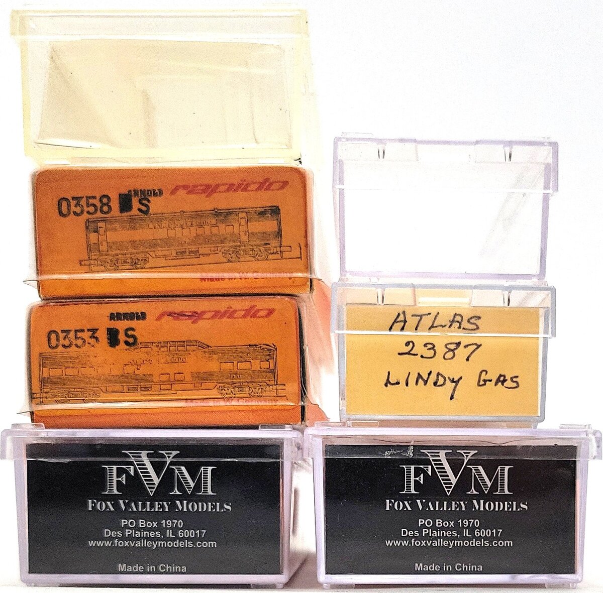 Atlas, Roco, & Other Assorted N Scale Freight Cars: 2199, 329, 62432, 316, [7] VG/Box