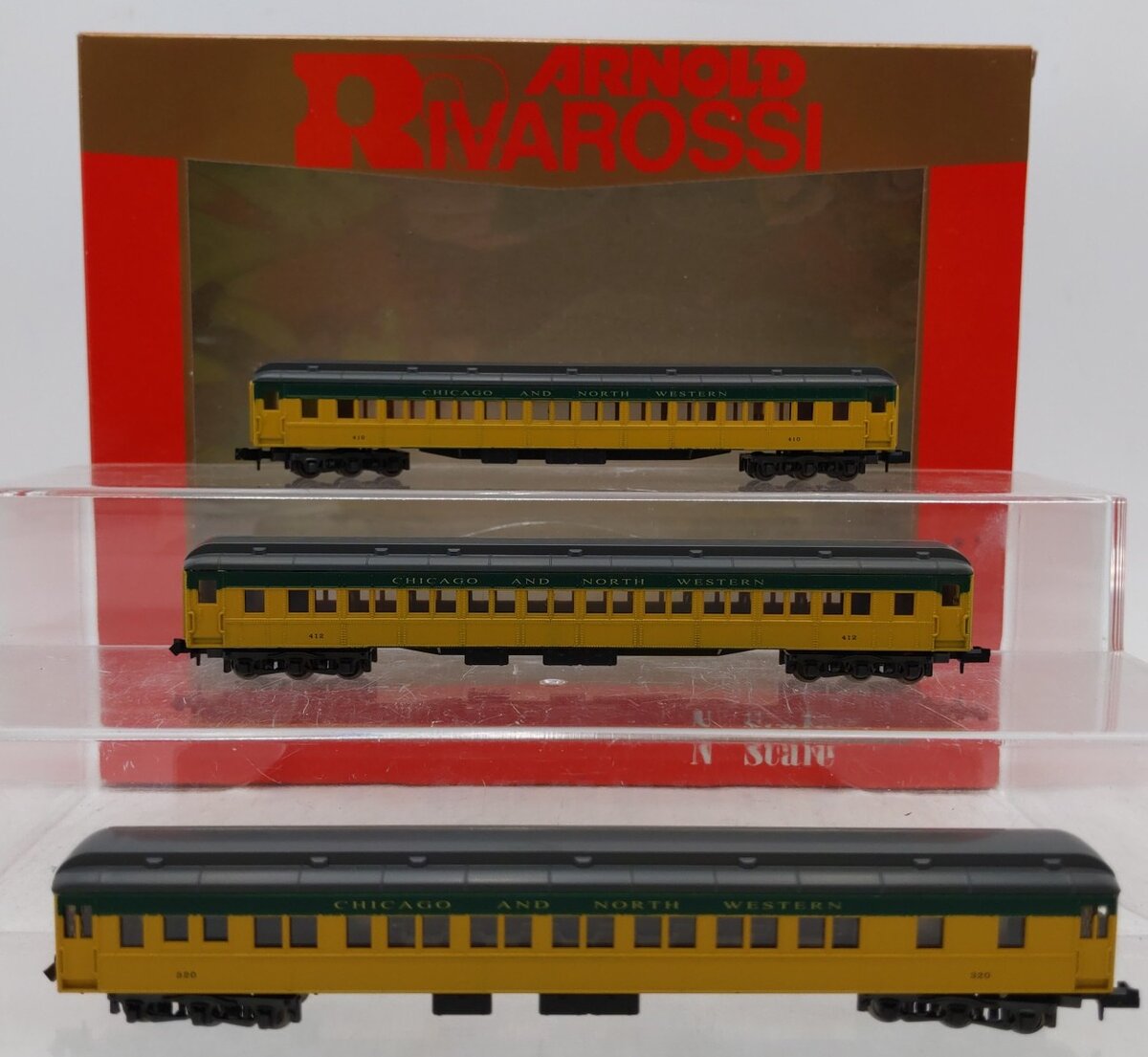 Rivarossi 0555 N Scale Chicago and North Western 3 Car Passenger Set LN/Box