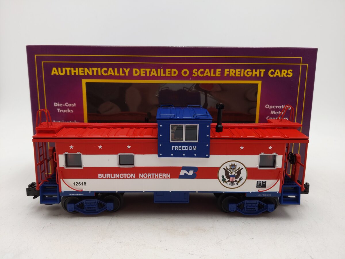 MTH 20-91105 O Gauge Burlington Northern Extended Vision Caboose #12618 EX/Box