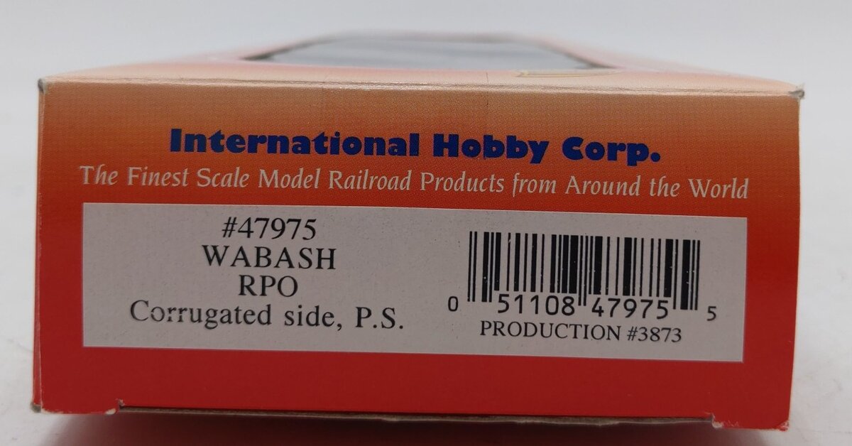 IHC 47975 HO Scale Wabash Corrugated Side RPO Car LN/Box