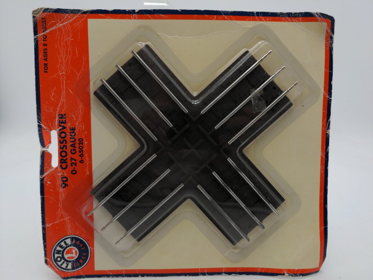 Lionel 6-65020 O-27 Scale 90° Track Crossing LN/Box