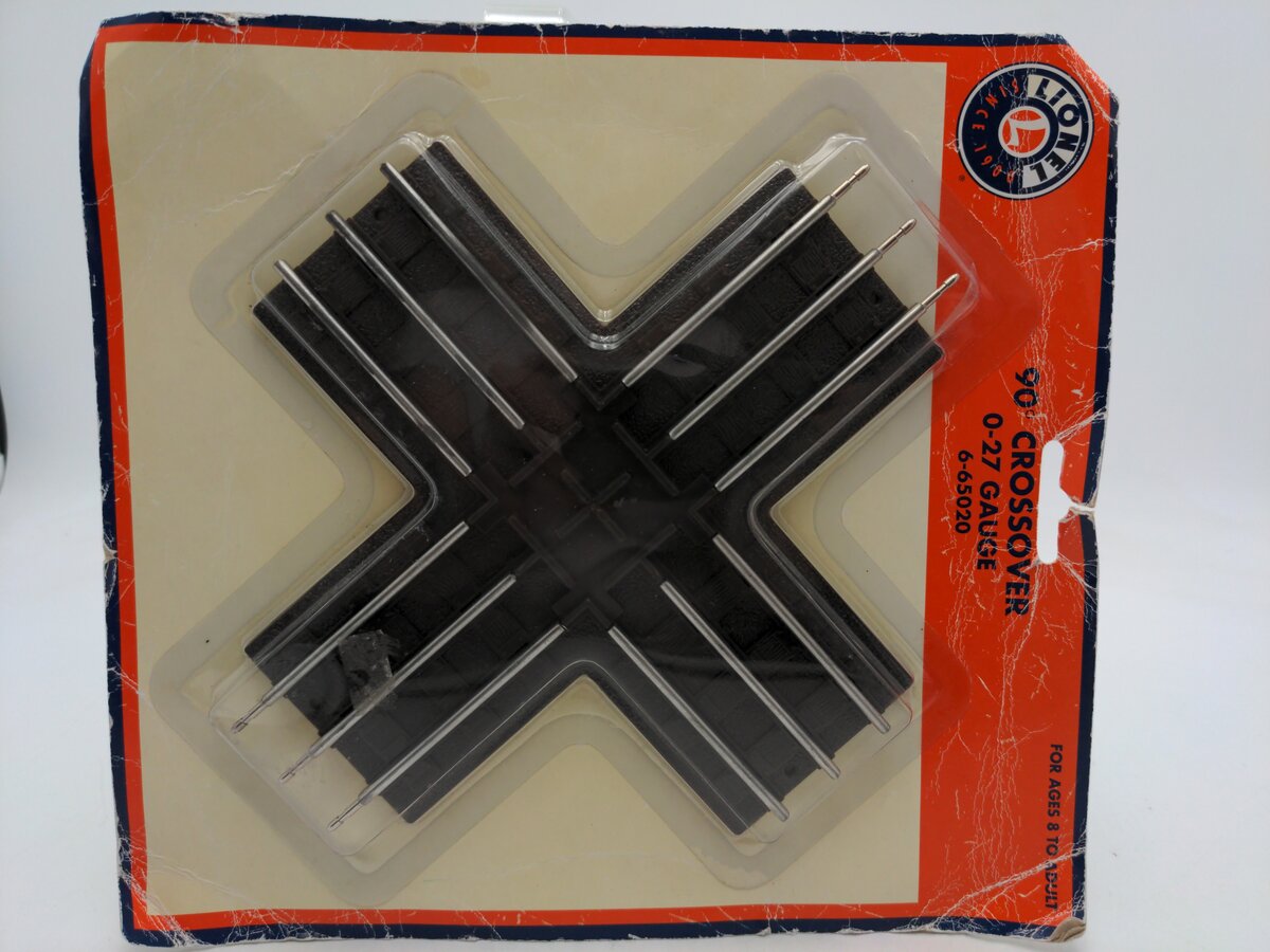 Lionel 6-65020 O-27 Scale 90° Track Crossing LN/Box