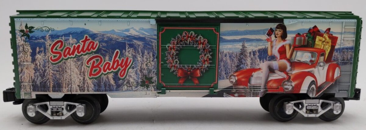 Lionel 2438360 O Gauge TrainWorld 2024 Pin Up "Santa Baby" Box Car EX/Box