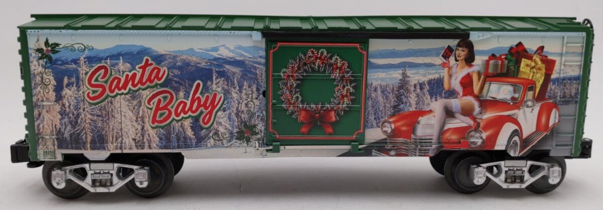 Lionel 2438360 O Gauge TrainWorld 2024 Pin Up "Santa Baby" Box Car EX/Box