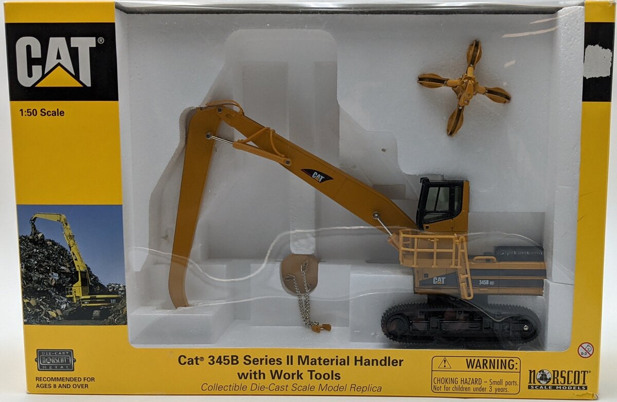 Norscot 55080 1:50 CAT 345B Series II Material Handler w/Work Tools MT/Box